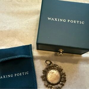 Waxing Poetic Moon Daisy Pearl Pendant